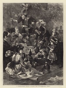 Una festa dei boscaioli, sotto l